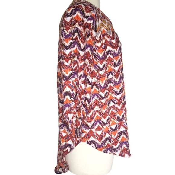Cato Chevron Multicolor Hi Lo Top, Size XS - Picture 3 of 12